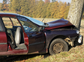 Nad Vápeným Podolem narazilo auto do stromu, řidič nepřežil