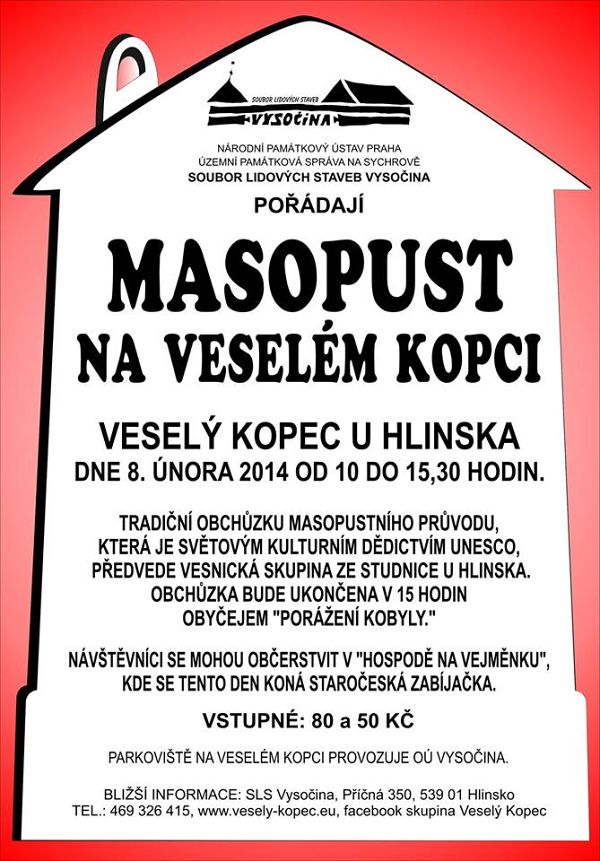 Tradiční masopust na Veselém kopci u Hlinska 2014