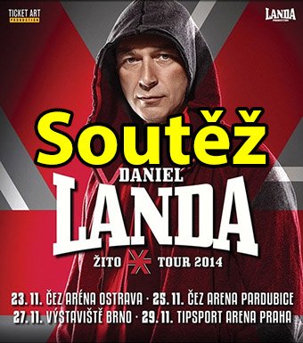 Soutěž o vstupenky na Daniela Landu - Žito Tour 2014 do Pardubic