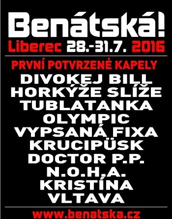 SOUTĚŽ o vstupenky na hudební festival BENÁTSKÁ! 2016
