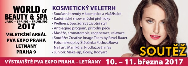 SOUTĚŽ o kosmetické balíčky a vstupenky na jarní veletrh WORLD OF BEAUTY & SPA - jaro 2017