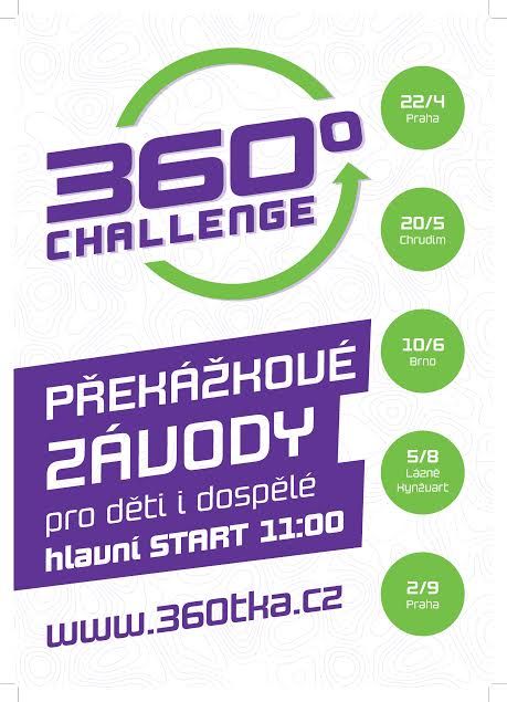 360tka TOUR zamíří do Chrudimi již podruhé. 20. května 2017 budou všichni odvážlivci startovat od rozhledny Báry. Budeš mezi nimi i Ty?