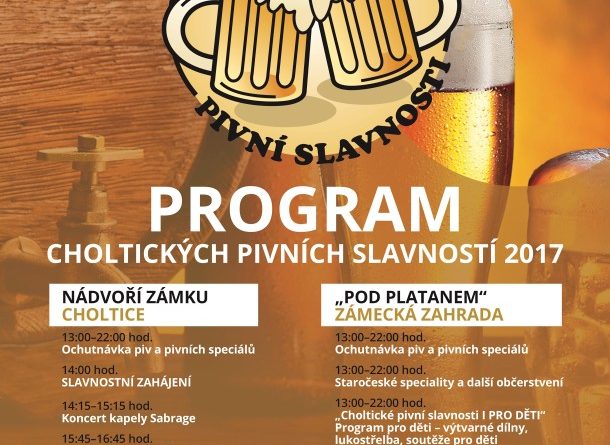 SOUTĚŽ o vstupenky na CHOLTICKÉ PIVNÍ SLAVNOSTI