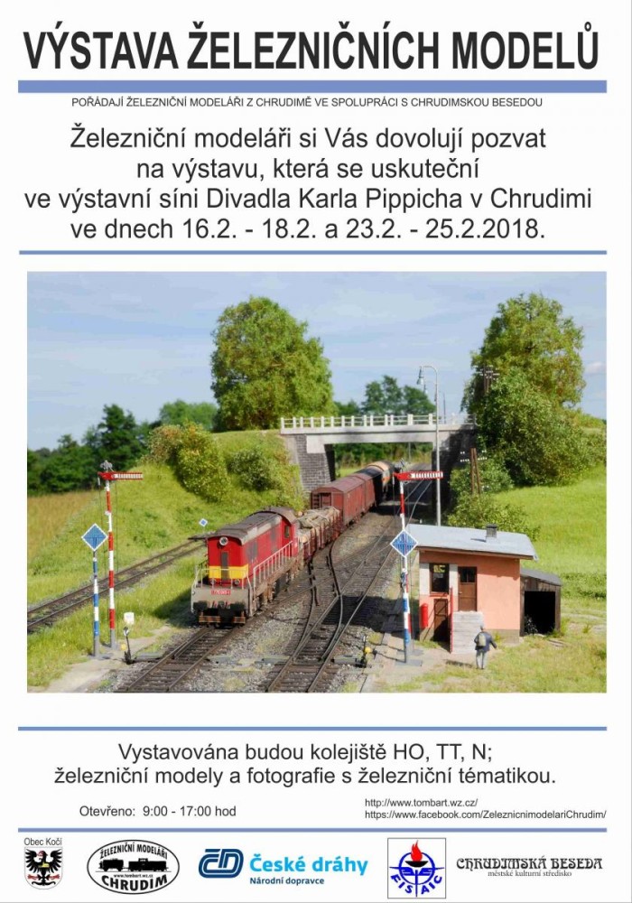 Výstava železničních modelů plakát